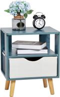 tiita nightstands: stylish bedside table with drawer 🛏️ and storage shelf for bedroom, living room, and office логотип