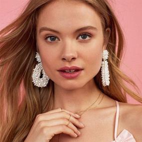 img 2 attached to 💧 Bohemian Whimsical Waterdrop Statement Earrings: Stylish Jewelry for Girls