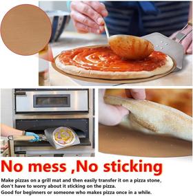 img 1 attached to 🍕 Комплект для пиццы SINNAYEO: 6 камней для пиццы - 13'' камень для гриля и духовки с откидной металлической лопаткой и набором аксессуаров, высокопрочный каменный стол для идеально хрустящего коржа.