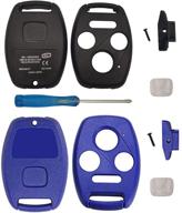 binowen 3 1 buttons replacement for key fob shell keyless entry remote honda key fob case with screwdriver fit for honda 2008-2012 accord 2006-2013 civic ex 2009-2015 pilot (1 blue 1 black) logo