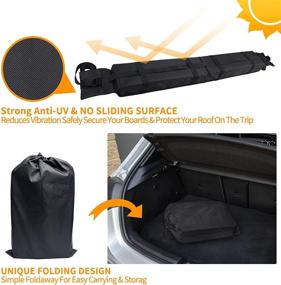 img 1 attached to 🏄 Universal Roof Rack Pads for Surfboard Kayak & Canoe, with 18FT Ratchet Straps and Storage Bag - Anti-Slip Waterproof Soft Pads for SUP Paddle Board