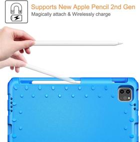 img 3 attached to 📱 Fintie Kiddie Lightweight Shockproof Case for iPad Air 4th Generation 10.9" 2020, iPad Pro 11-inch (3rd Generation) 2021 / iPad Pro 11 2020 & 2018 - Kids Friendly Stand Cover, Blue with Pencil Holder