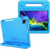 📱 fintie kiddie lightweight shockproof case for ipad air 4th generation 10.9" 2020, ipad pro 11-inch (3rd generation) 2021 / ipad pro 11 2020 & 2018 - kids friendly stand cover, blue with pencil holder logo