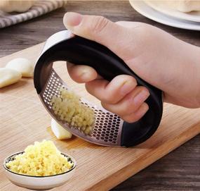 img 2 attached to 🧄 Premium Heavy-Duty Garlic Press with Soft Handle - Crushing Garlic Made Easy (11X7CM)