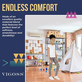 img 3 attached to 👖 VIGOSS Leggings: Stretchy and Stylish Patterns for Girls' Clothing