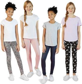 img 4 attached to 👖 VIGOSS Leggings: Stretchy and Stylish Patterns for Girls' Clothing