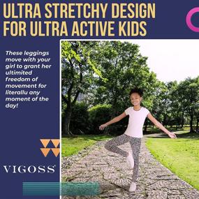 img 2 attached to 👖 VIGOSS Leggings: Stretchy and Stylish Patterns for Girls' Clothing