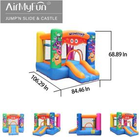 img 1 attached to 🎠 Experience Bouncy Fun with AirMyFun Inflatable Bounce Jumping Monster