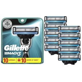 img 4 attached to 🪒 Efficient 10-Pack of Gillette Mach3 Men's Razor Blade Refills