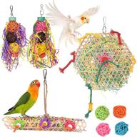 🦜 hiziwimi bird shredding toys: exciting rope toys for small-medium birds, perfect for cage foraging, chewing, and perching fun! logo