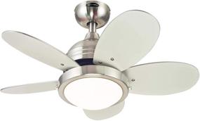 img 2 attached to 💡 Westinghouse Lighting 7223600 Roundabout 30 Inch Indoor Ceiling Fan with Light, Brushed Nickel - Stylish and Functional Cooling Solution