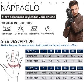 img 2 attached to Nappaglo Leather Touchscreen Texting Cashmere Men's Accessories in Gloves & Mittens