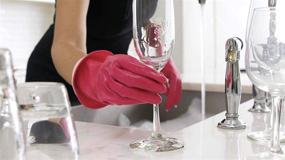 img 2 attached to Casabella Premium Waterblock Cleaning Gloves - 6 Pairs (12 Gloves) Medium Size - Pink