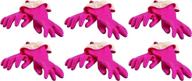 casabella premium waterblock cleaning gloves - 6 pairs (12 gloves) medium size - pink logo
