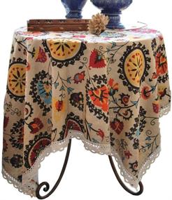 img 4 attached to 🌟 Premium Jacquard Washable Tablecloth: Aothpher Inches - Finest Quality and Easy Care