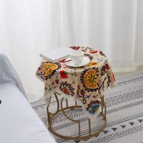 img 1 attached to 🌟 Premium Jacquard Washable Tablecloth: Aothpher Inches - Finest Quality and Easy Care