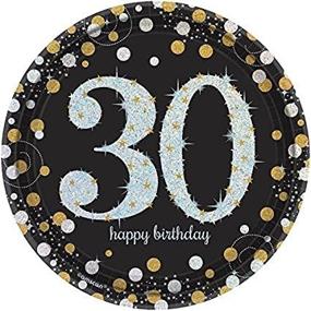 img 3 attached to 🎉 30 Pack of Sparkling Celebration Paper Dessert Plates (24 Count)