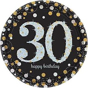 img 1 attached to 🎉 30 Pack of Sparkling Celebration Paper Dessert Plates (24 Count)