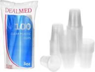 dealmed disposable clear plastic cups, 🥤 3 oz - buy in bulk: 100 pack logo