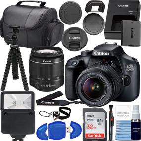img 4 attached to 📷 Canon EOS 4000D Digital Camera with 18-55mm F/3.5-5.6 III Lens Bundle: Includes SanDisk 32GB SD Card, Flash, and More!