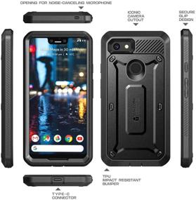 img 2 attached to SUPCASE Full-Body Rugged Holster Case for Google Pixel 3 XL 2018 Release, with Built-in Screen Protector - Unicorn Beetle Pro Series (Black)