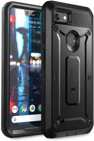 img 4 attached to SUPCASE Full-Body Rugged Holster Case for Google Pixel 3 XL 2018 Release, with Built-in Screen Protector - Unicorn Beetle Pro Series (Black)