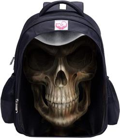 img 4 attached to MATMO Halloween Skull Backpack Bookbag