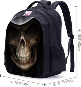 img 3 attached to MATMO Halloween Skull Backpack Bookbag