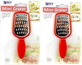 img 3 attached to 🧀 Multi-functional Stainless Steel Mini Grater Set - Cheese, Garlic, Nutmeg, Chocolate - Pack of 2 - 5" Size - BPA Free