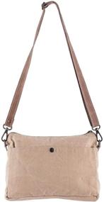 img 3 attached to 👜 Women's Crossbody Bag by Sixtease - Vintage Genuine Leather, Upcycled Canvas, Rug, or Hair On - Cross Body Handbags with Interior Zip Pockets - Burrenty