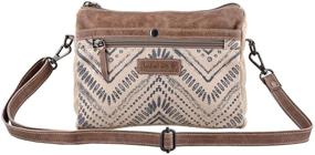 img 2 attached to 👜 Women's Crossbody Bag by Sixtease - Vintage Genuine Leather, Upcycled Canvas, Rug, or Hair On - Cross Body Handbags with Interior Zip Pockets - Burrenty