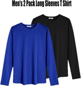 img 1 attached to 💪 COOFANDY Men's 2 Pack Muscle Fitted T-Shirt: Gym Workout & Athletic Long Sleeves Tee