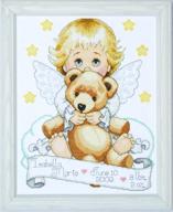 🧵 tobin heavenly angel cross stitch kit, 11x14, 14 count: unleash creativity with this divine diy project! logo