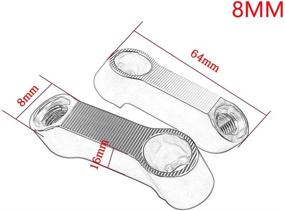 img 2 attached to Evomosa Удлиняющий адаптер для зеркал заднего вида мотоцикла 10 мм или 8 мм для CB400 VTEC CB1300 CB1100 CB500F CB600F (черный, 8 мм)