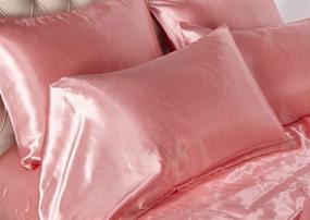 img 2 attached to Bedding Satin Duvet Cover Pillowcase