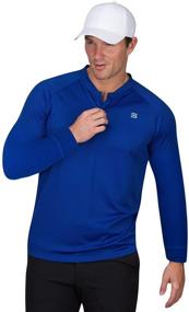 img 4 attached to Long Sleeve Collarless Golf Shirts Men's Clothing in Active