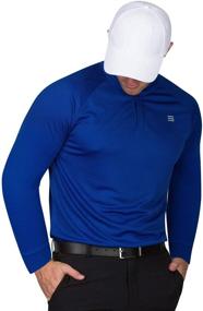 img 2 attached to Long Sleeve Collarless Golf Shirts Men's Clothing in Active