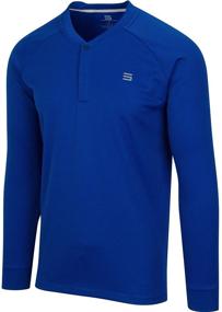 img 1 attached to Long Sleeve Collarless Golf Shirts Men's Clothing in Active