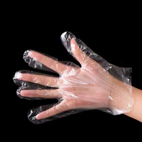 img 2 attached to 🧤 1500 Pcs Disposable Plastic Gloves – Transparent Food Prep Gloves for Food Service, Cleaning, One Size Fits Most