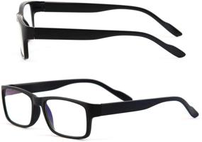 img 3 attached to 👓 Stylish Readerest Blue Light Blocking Reading Glasses for Men and Women, Anti Glare, Anti Eyestrain, 1.00 Magnification - Ideal for Computers (Black)