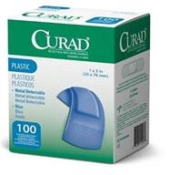 🩹 curad woven blue detectable bandage, 100-count (pack of 2): reliable and versatile first aid solution логотип