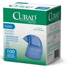 img 1 attached to 🩹 Curad Woven Blue Detectable Bandage, 100-Count (Pack of 2): Reliable and Versatile First Aid Solution