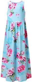 img 3 attached to Girls' Clothing: Floral Summer Holiday Sun Dress with Dress Designs