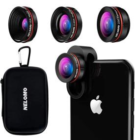 img 4 attached to 📷 Набор объективов NELOMO HD Camera для iPhone XR XS X/8/7Plus/7/6sPlus/6s, Samsung S8+/S8 и других устройств - 230° Фишай, 0.65X Широкоугольный, 15X Макро