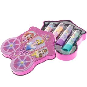 img 1 attached to 🏰 Townley Girl Disney Princess Pack Lip Gloss with Carriage Storage Case - 4-Pack