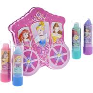 🏰 townley girl disney princess pack lip gloss with carriage storage case - 4-pack logo
