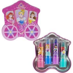img 3 attached to 🏰 Townley Girl Disney Princess Pack Lip Gloss with Carriage Storage Case - 4-Pack