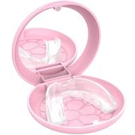 👄 argomax - upgraded pink retainer mouth guards travel case with built-in mirror logo