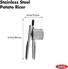 img 3 attached to Effortless Mashed Potatoes: OXO Good Grips Stainless Steel Potato Ricer