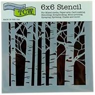 crafters workshop aspen trees framing template - 6x6 inch design tool for crafters logo